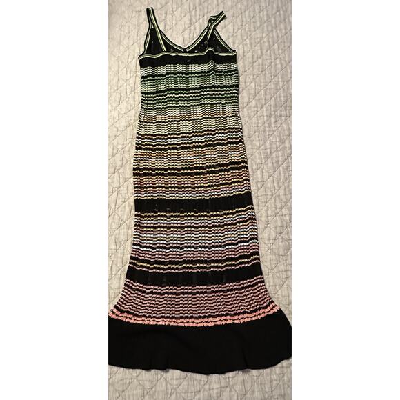 Savage X Fenty Crochet Knit Midi Dress Size XL Bodycon Boho Chic Y2K Tropical - Picture 9 of 9
